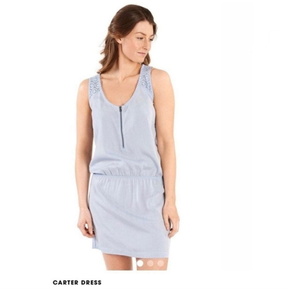 LOLË Women's Carter Dress Ice Blue ~ Size Medium